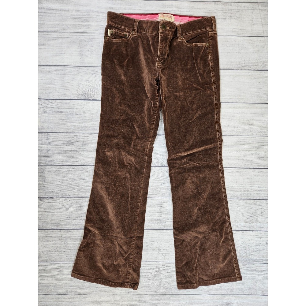 Vintage Hollister Corduroy Pants Women's 7 Brown Cotton Stretch Bootcut Y2K